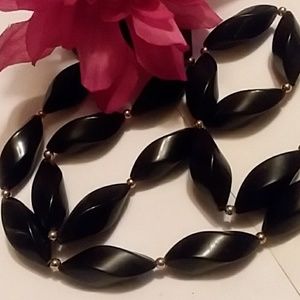 💞SALE Black Onxy & Gold Beads Neckalace💞